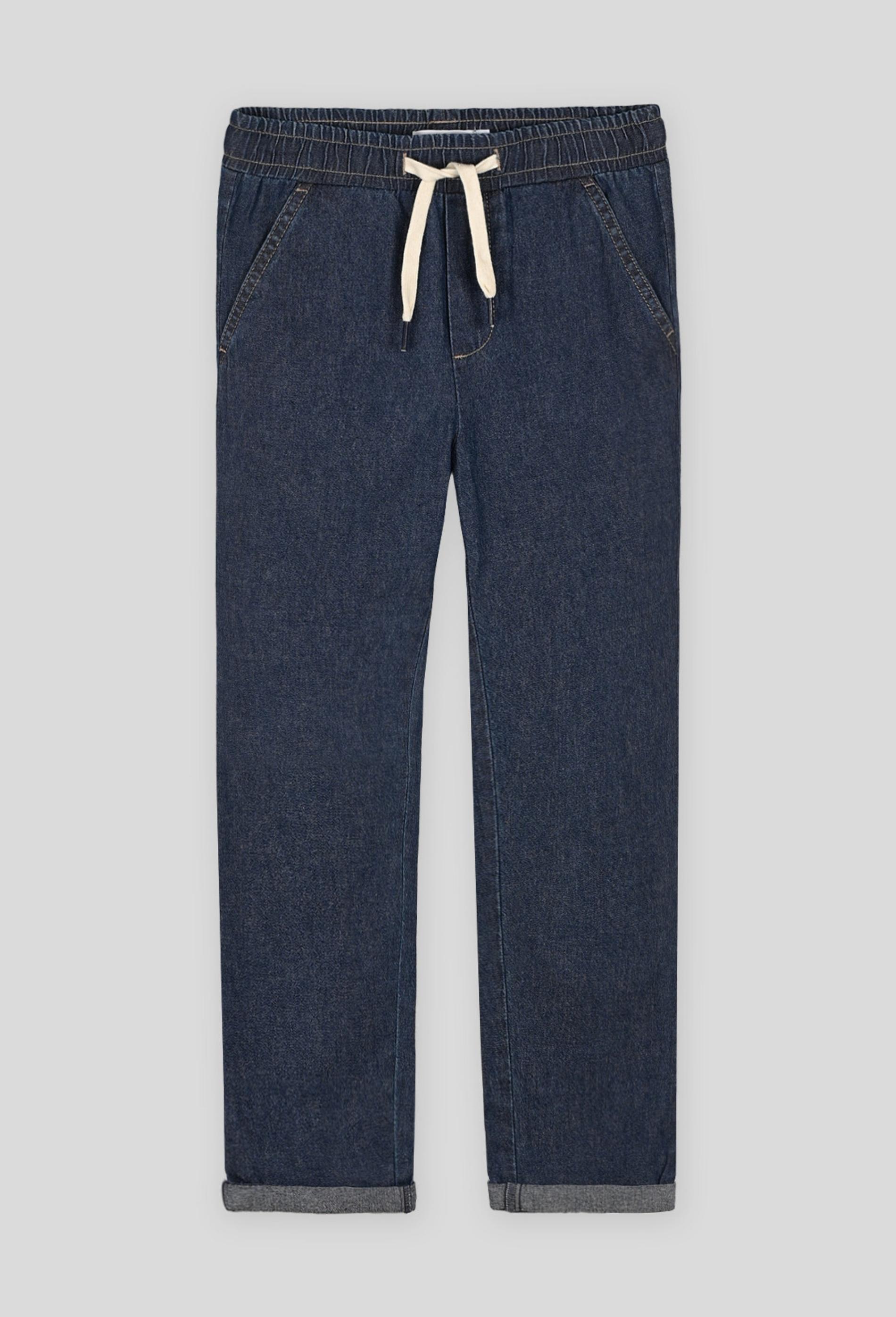 Pantalon droit confort avec cordon à la taille, certifié OEKO-TEX 6 ans bleu