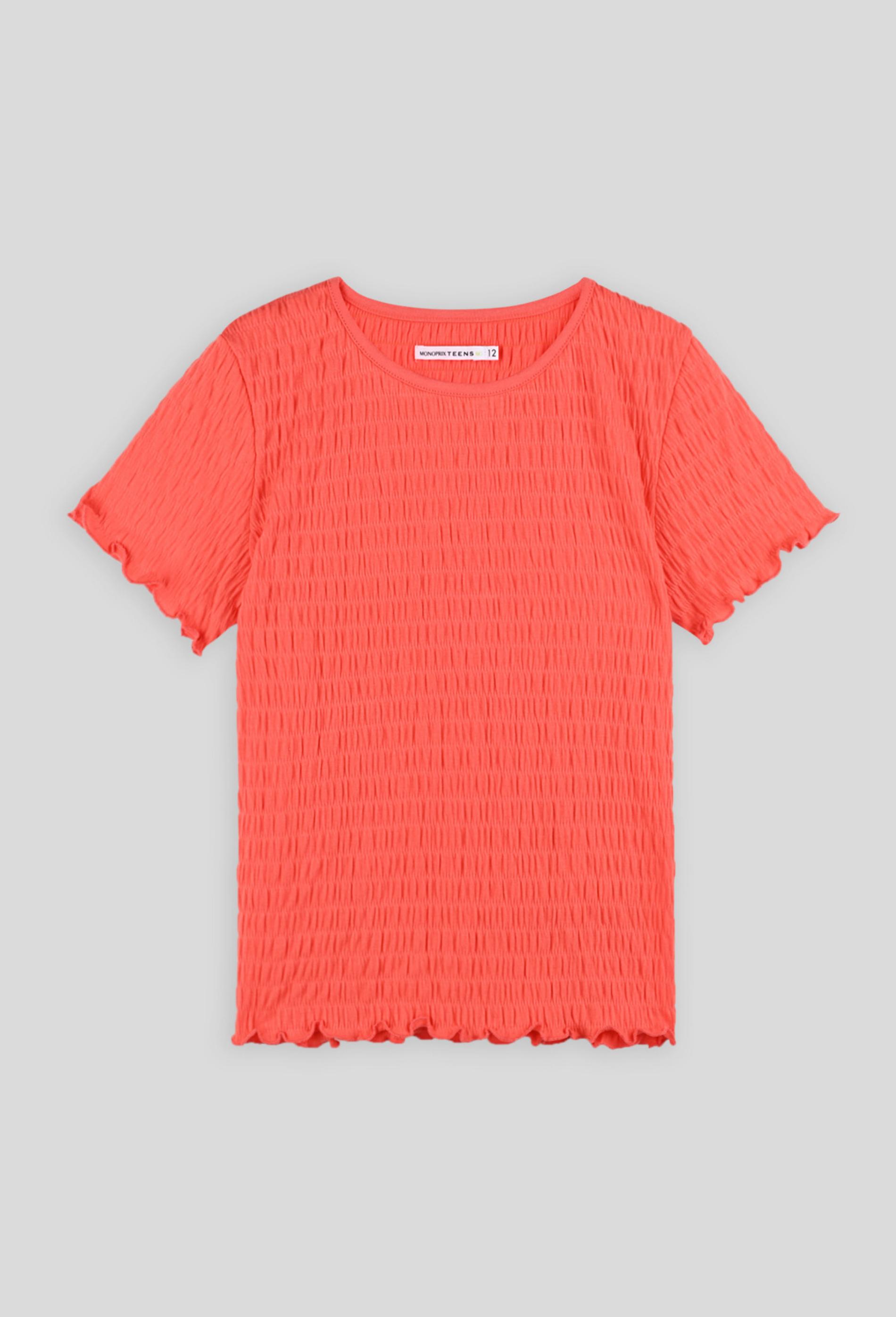 T-shirt manches courtes 10 ans orange clair