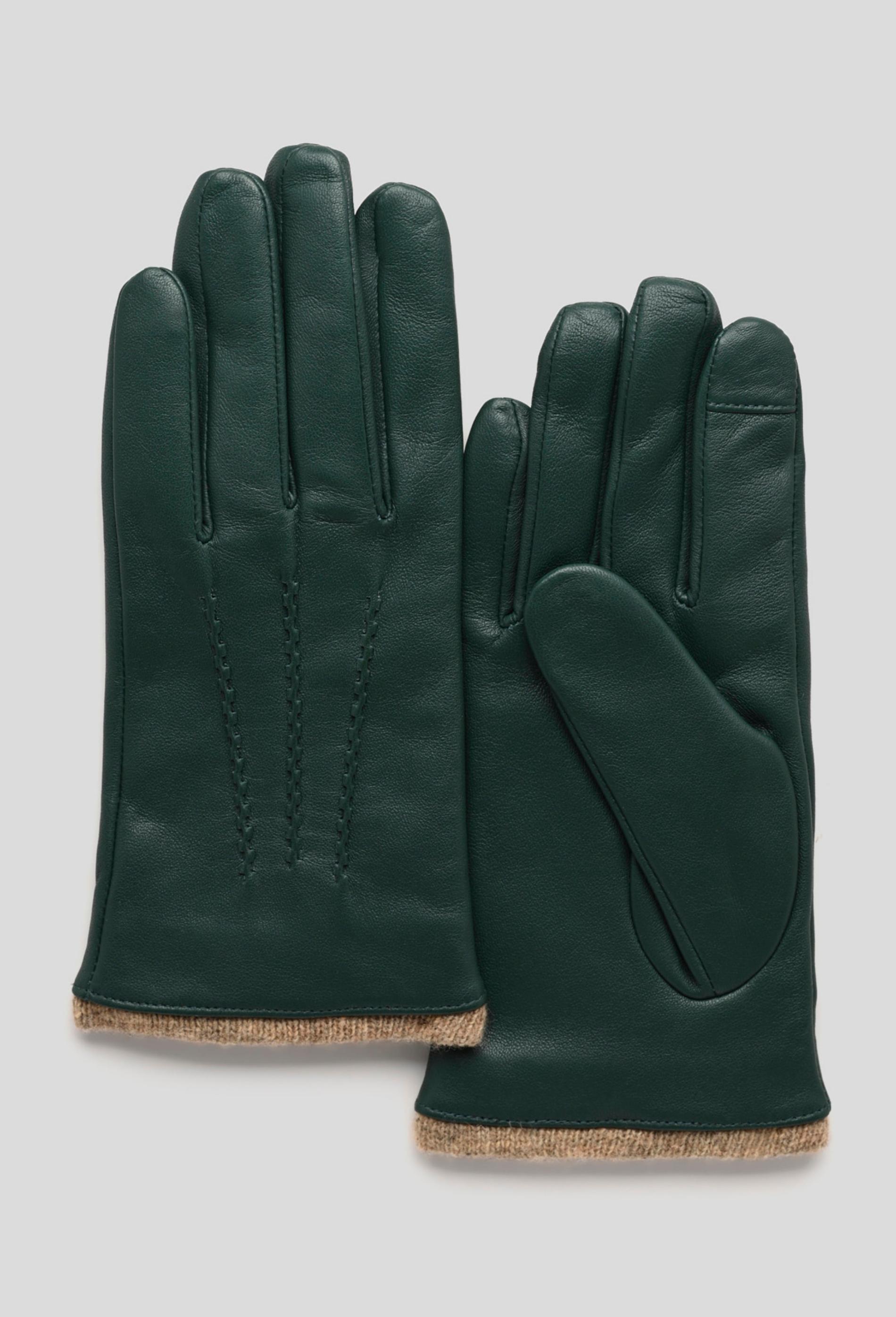 gants tactiles, cuir responsable et contenant de la laine