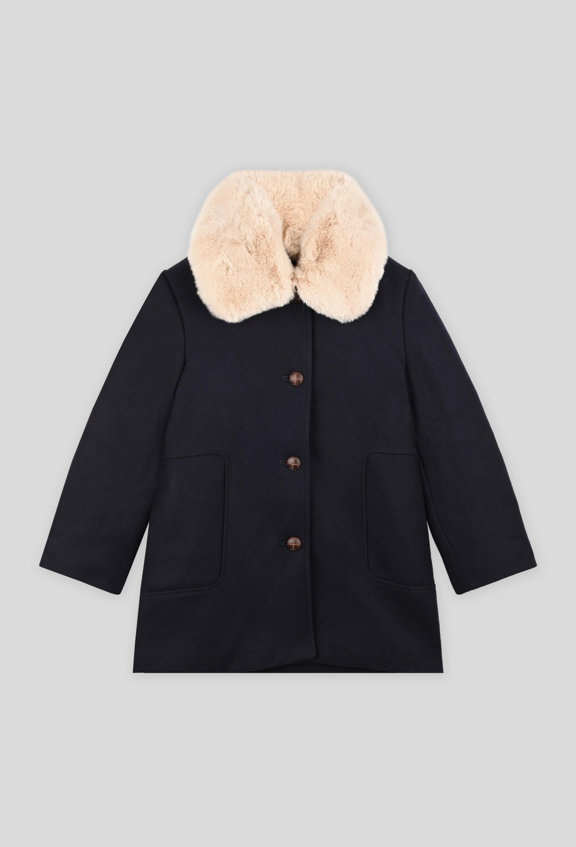 Manteau premium contenant de la laine 8 ans bleu foncé