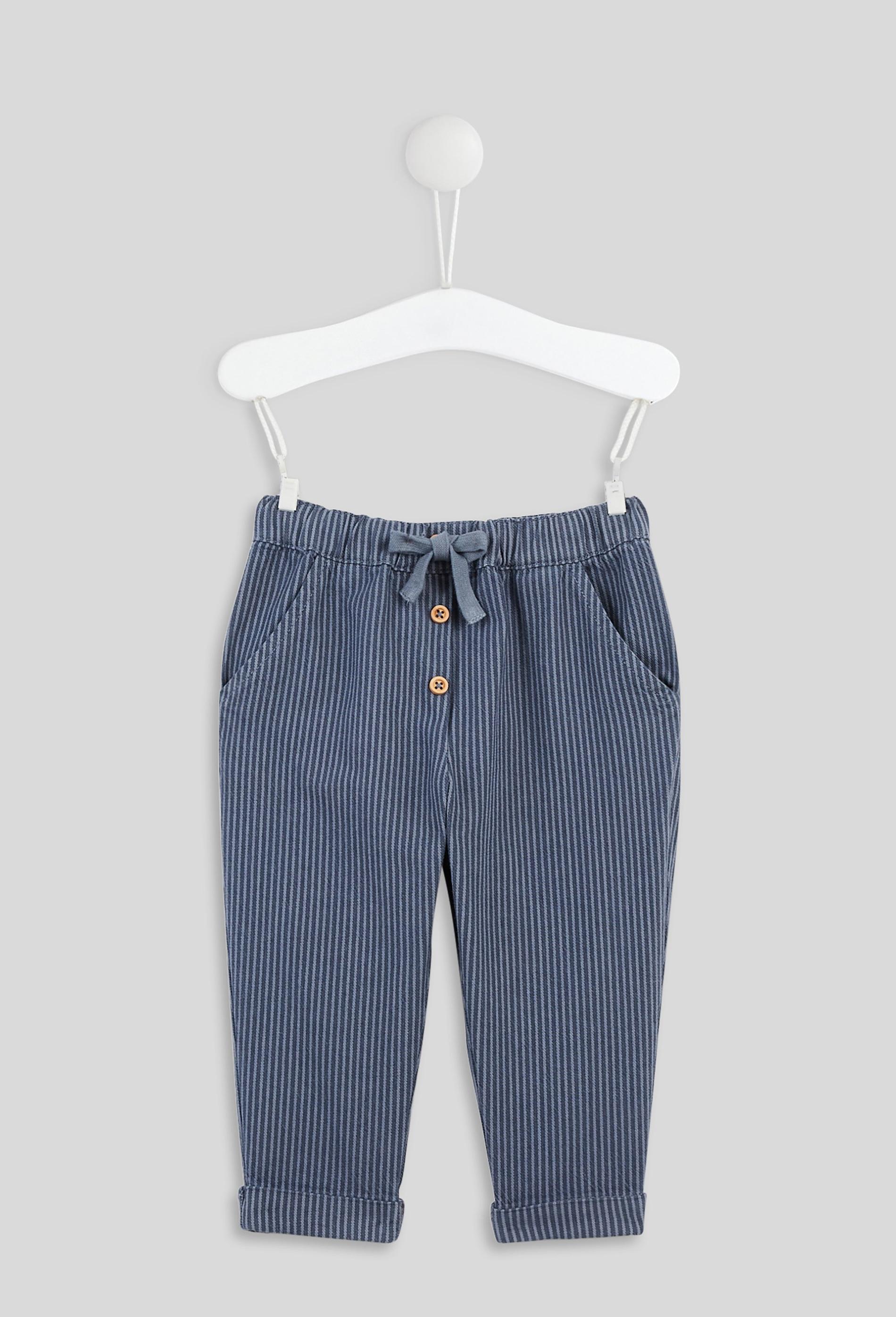 Pantalon rayé taille élastique, garçon, OEKO-TEX 18 mois bleu