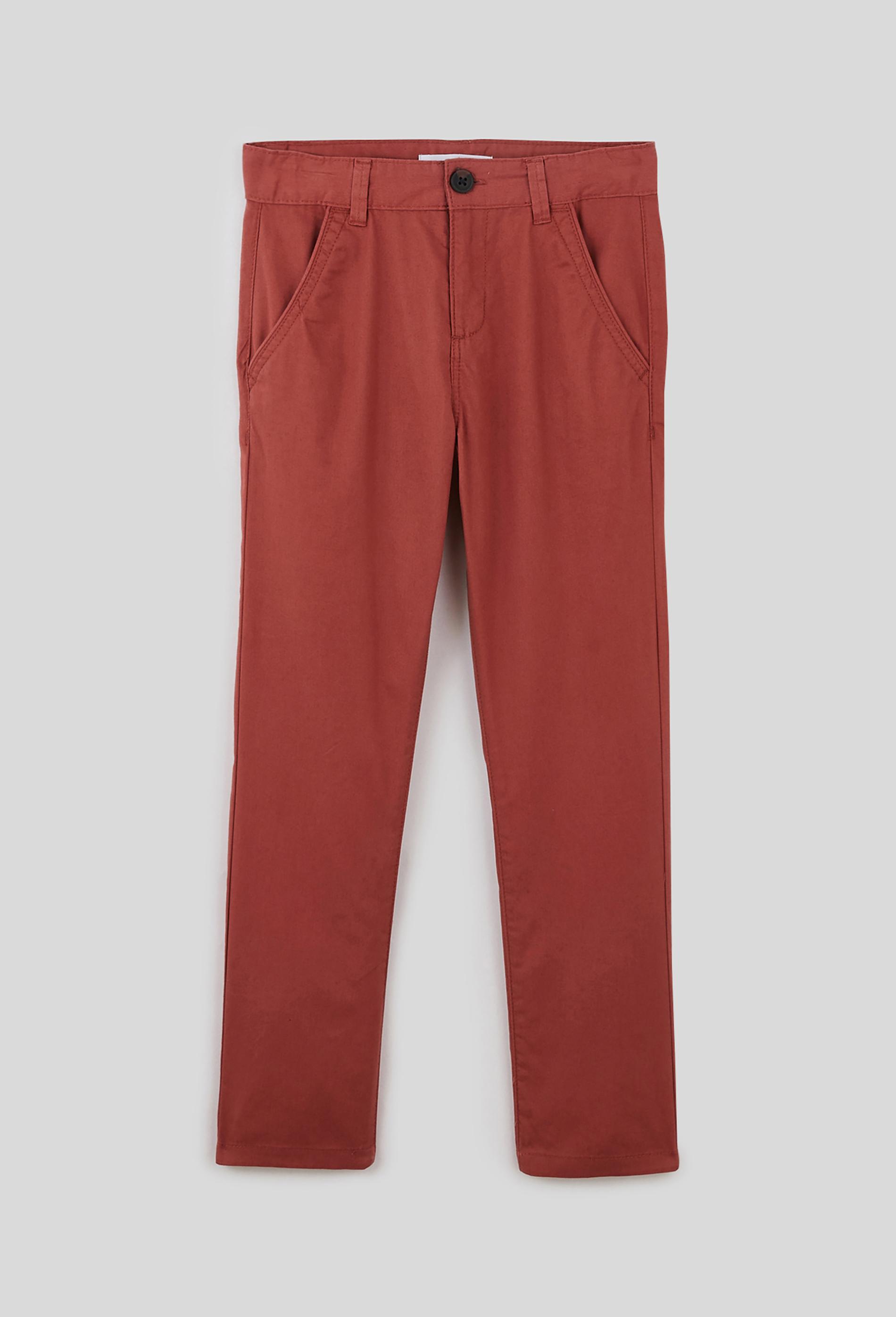 Pantalon léger en coton BIO 14 ans rouge