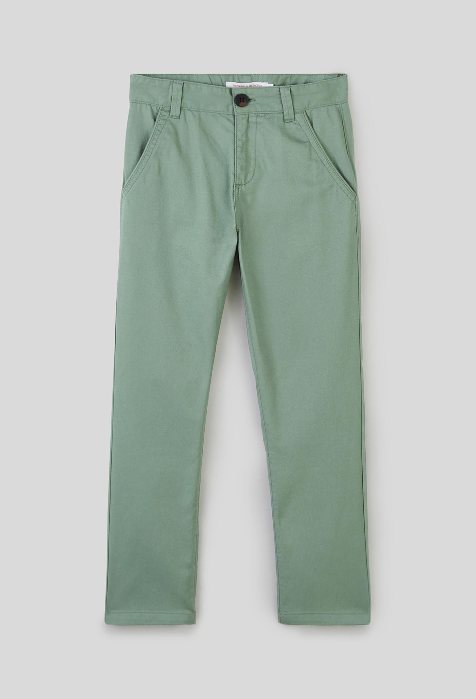 Pantalon léger en coton BIO 10 ans vert