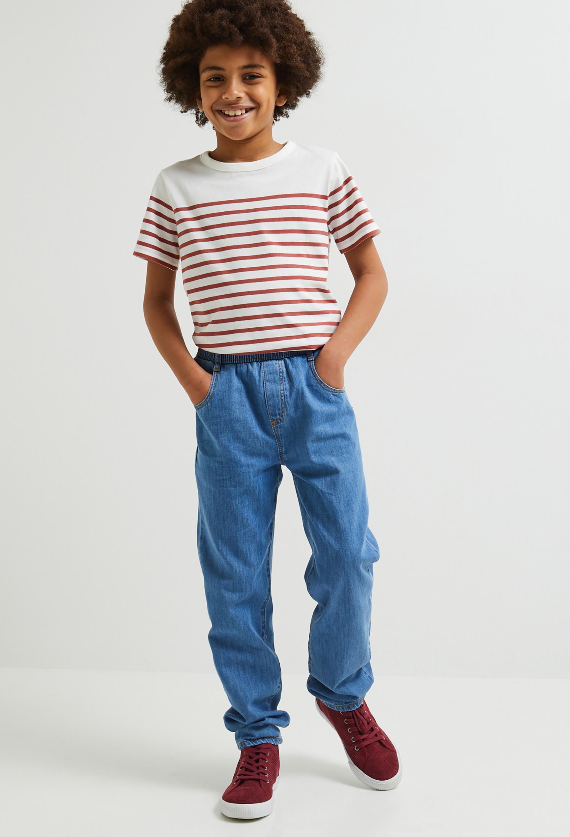 Pantalon en jean ballon avec ceinture elastiquée, Oeko-Tex 10 ans bleu
