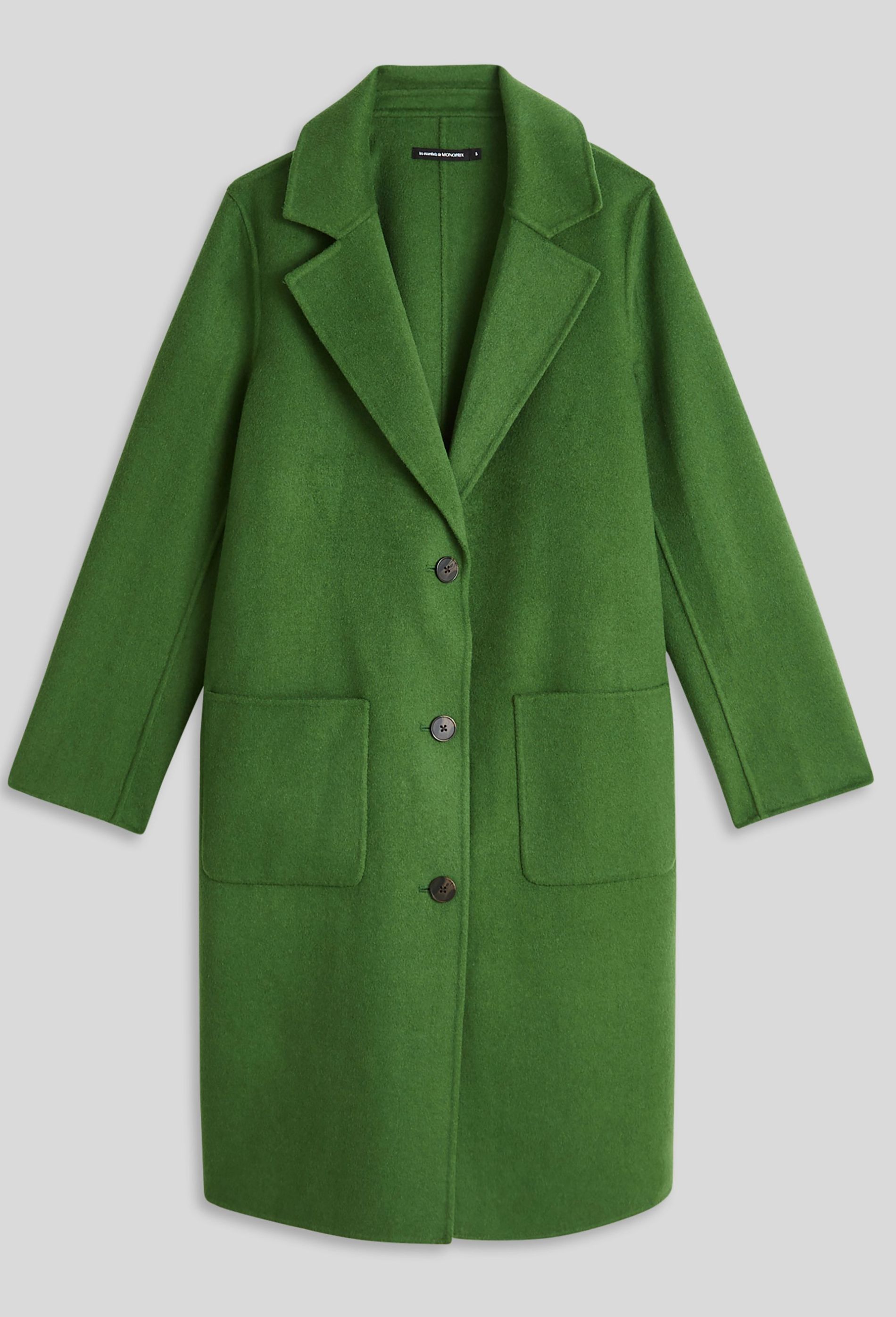 manteau femme laine vert