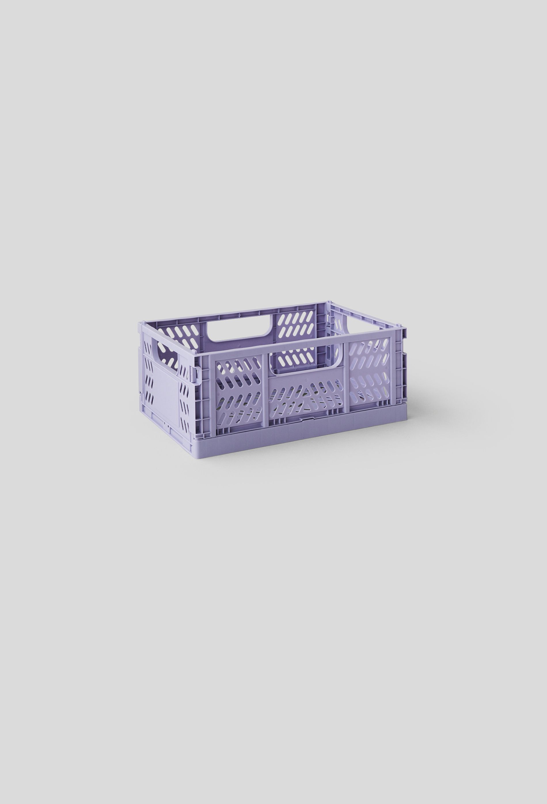 Caisse de rangement pliable en plastique violet Roodoudou - Le petit Souk