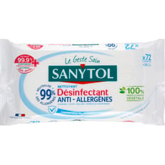 Sanytol Lingettes Multi-Usages Désinfectant 72 Pièces