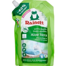 RAINETT Rainett lessive liquide peaux sensibles ecolabel aloe vera 1,6l -  recharge 32 lavages 