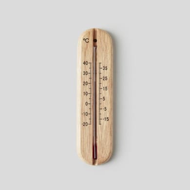 Thermomètre en bois, intérieur et extérieur Couleur Unique