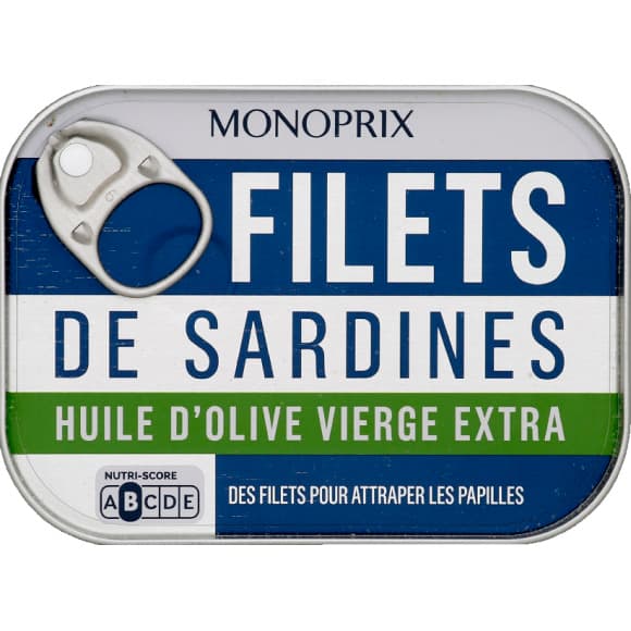 Filets de sardines à l'huile d'olive vierge extra, sans arête