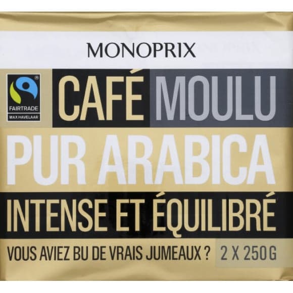 Café moulu pur arabica intense et équilibré
