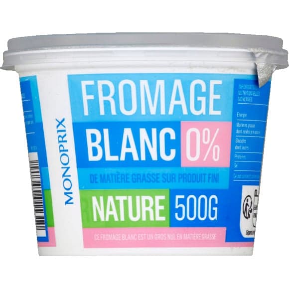 Fromage blanc 0% matières grasses