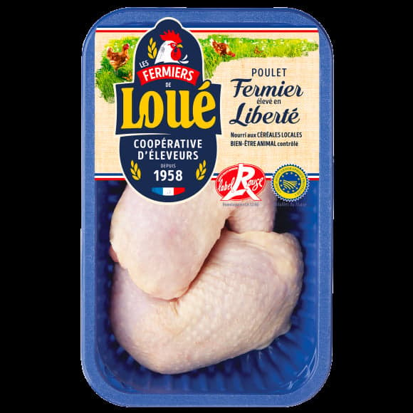 Cuisse de poulet fermier Label Rouge blanc