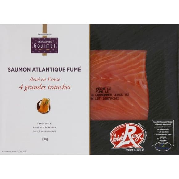 Saumon fumé Ecosse Label rouge
