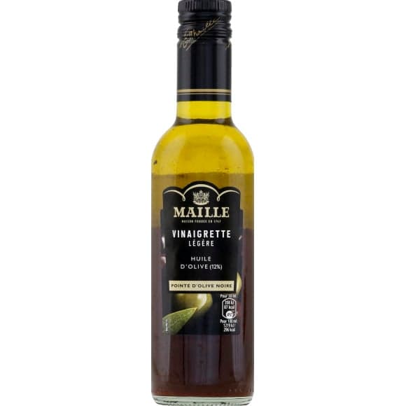 Vinaigrette à l'huile d'olive et pointe d'olives noires