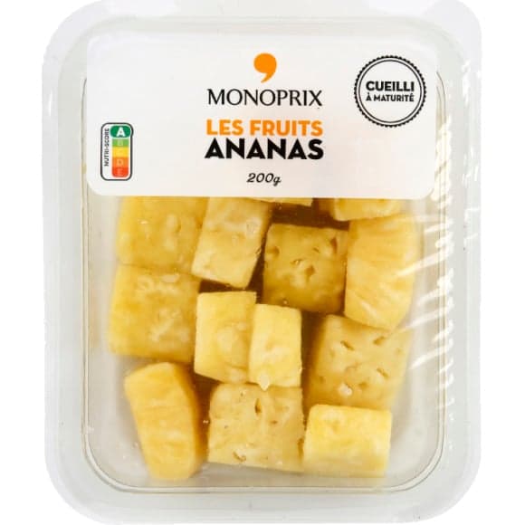 Ananas en morceaux cueilli à maturité