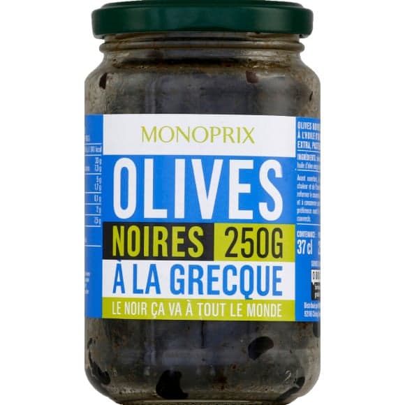 Olives noires à la grecque