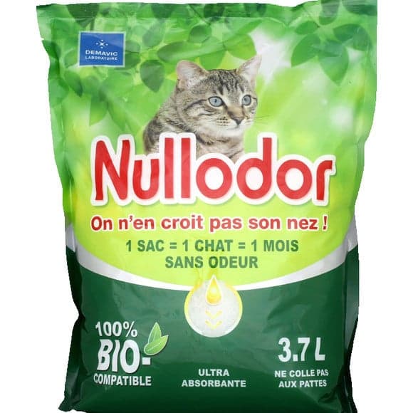 Sac dose de litière pour 1 mois sans odeur pour 1 chat, 100% bio dégradable