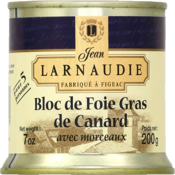 Bloc de foie gras de canard, avec morceaux