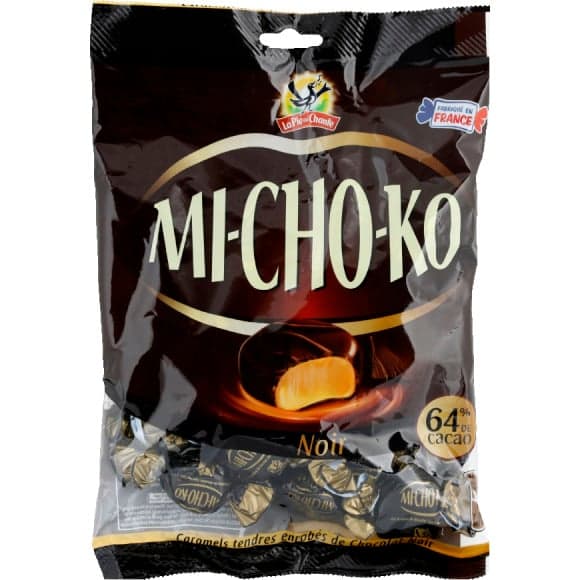 Bonbons Mi-Cho-Ko, caramels enrobés de chocolat noir