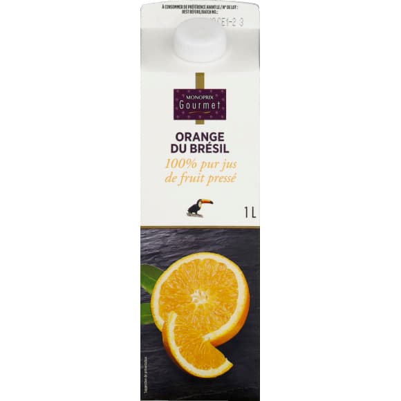Orange du Brésil 100% pur jus de fruit pressé
