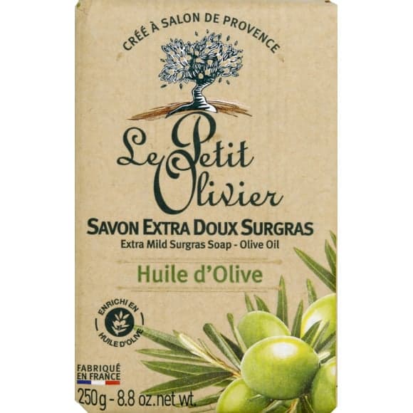 Savon extra doux à l'huile d'olive, 100% huiles végétales