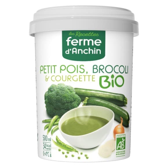 Soupe bio Petits Pois, Brocoli & Courgette