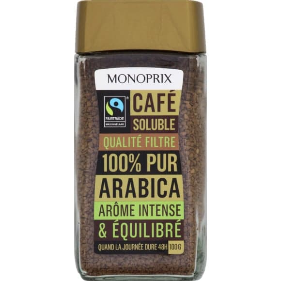 Café soluble 100% pur arabica