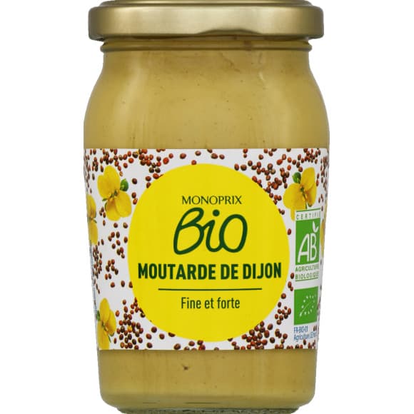 Moutarde de Dijon, fine et forte bio