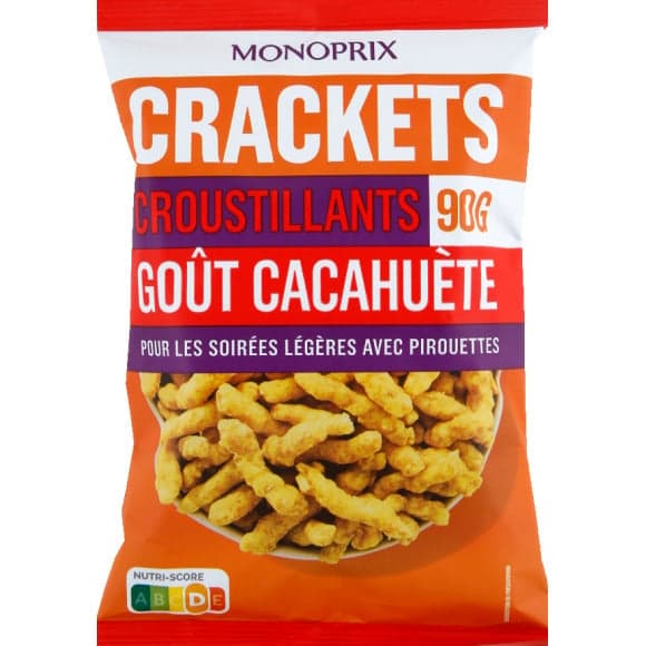 Crackers croustillants goût cacahuètes