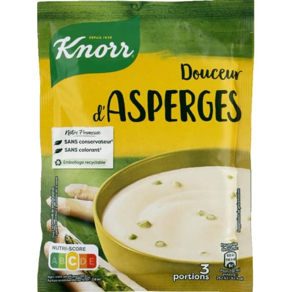 Soupe déshydratée douceur d'asperges, pour 3 portions