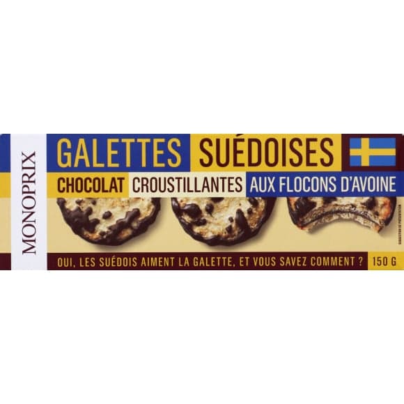 Galettes suédoises chocolat aux flocons d'avoine