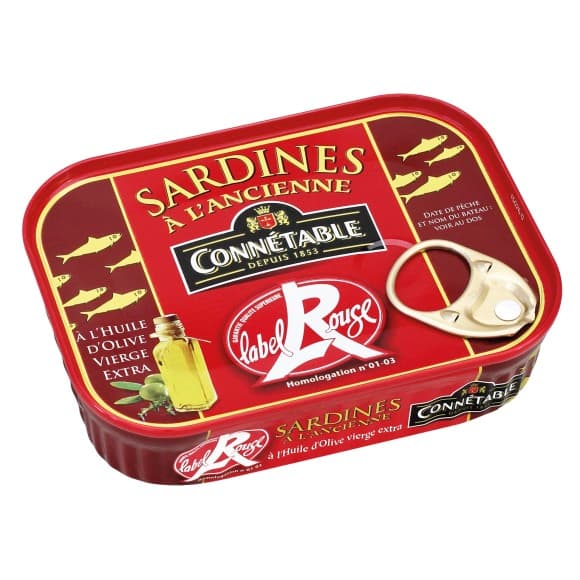 Sardines à l'ancienne à l'huile d'olive vierge extra, Label Rouge