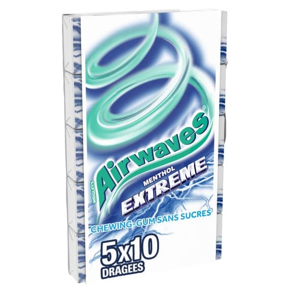 Chewing-gum au menthol extrême, sans sucres