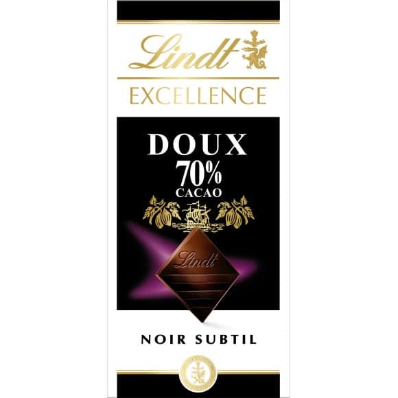 Chocolat noir doux subtil extra fin, 70% cacao