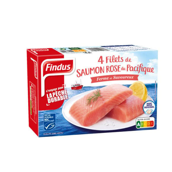 Filets de saumon rose sauvage, surgelé