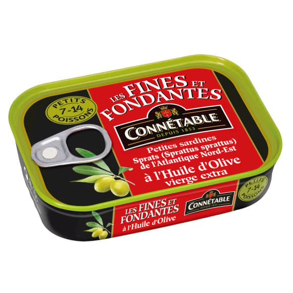 Petites sardines sprats de l'Atlantique Nord-Est à l'huile d'olive vierge extra