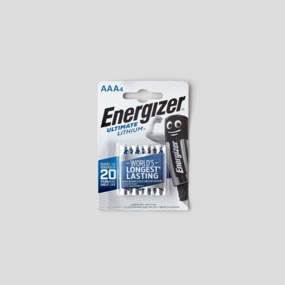 Piles Lithium Energizer AAA/LR3, pack de 4