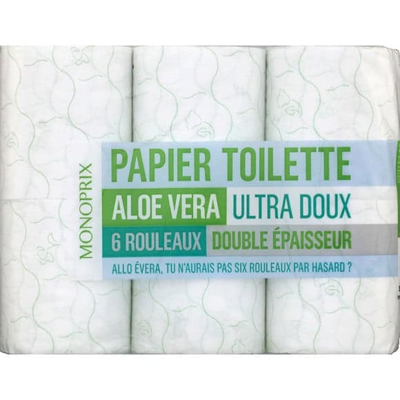 Papier toilette ultra doux double épaisseur aloe vera