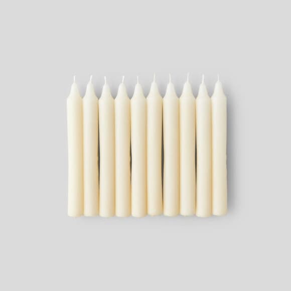 10 bougies non parfumées