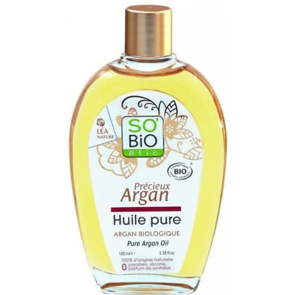 Huile pure d'argan bio, visage, corps et cheveux. 100% d'orgine naturelle O paraben silicone, parafi