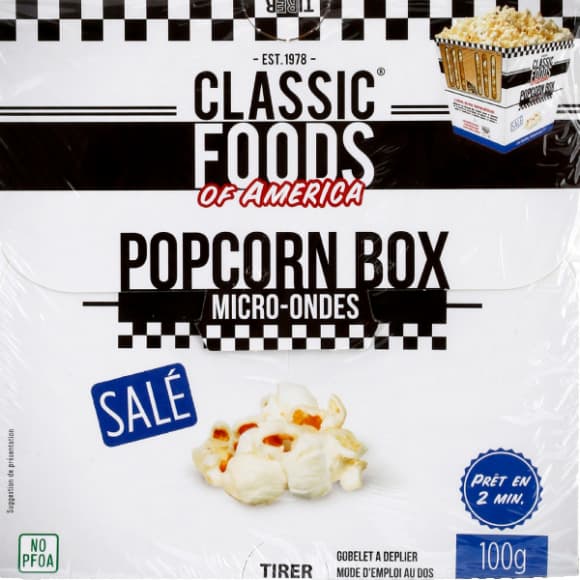 Popcorn box salé, pour micro-ondes