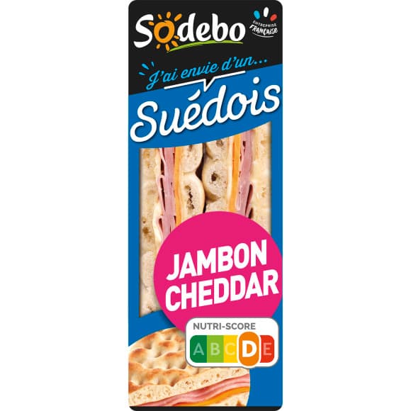 Sandwich jambon cheddar fondu