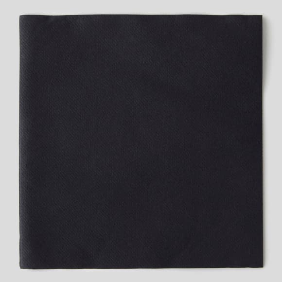 20 serviettes, intissé noir, 40x40cm
