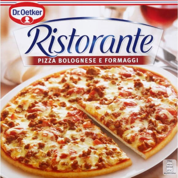 Pizza bolognese e formaggi, surgelée