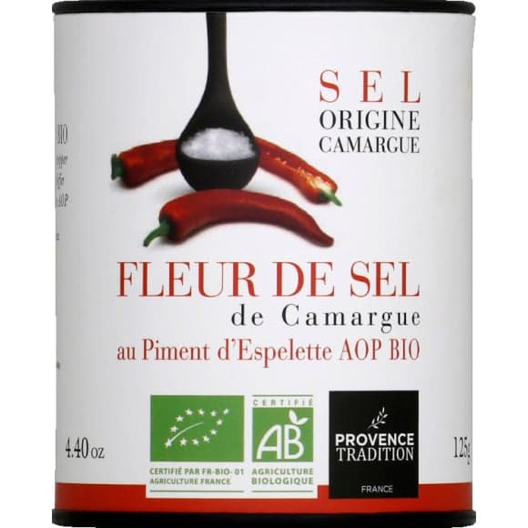 Fleur de sel de Camargue au piment d'Espelette AOP bio
