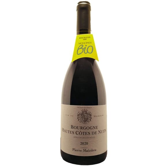 Bourgogne hautes-cotes de nuits, vin rouge bio, 2019
