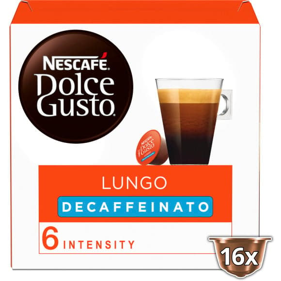 Capsules de café décaféiné, Lungo, intensité 6