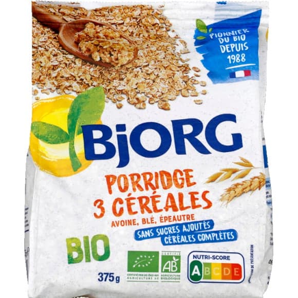Porridge 3 céréales, bio