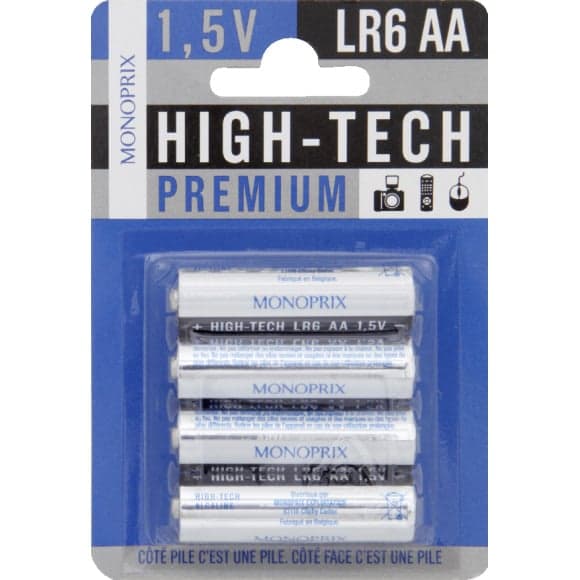 4 piles LR06/AA High Tech